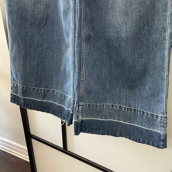 [26l] Scotch & Soda Silver Light Wash Studded Hi Rise 60’s Flare Leg Denim Jean - Picture 6 of 16